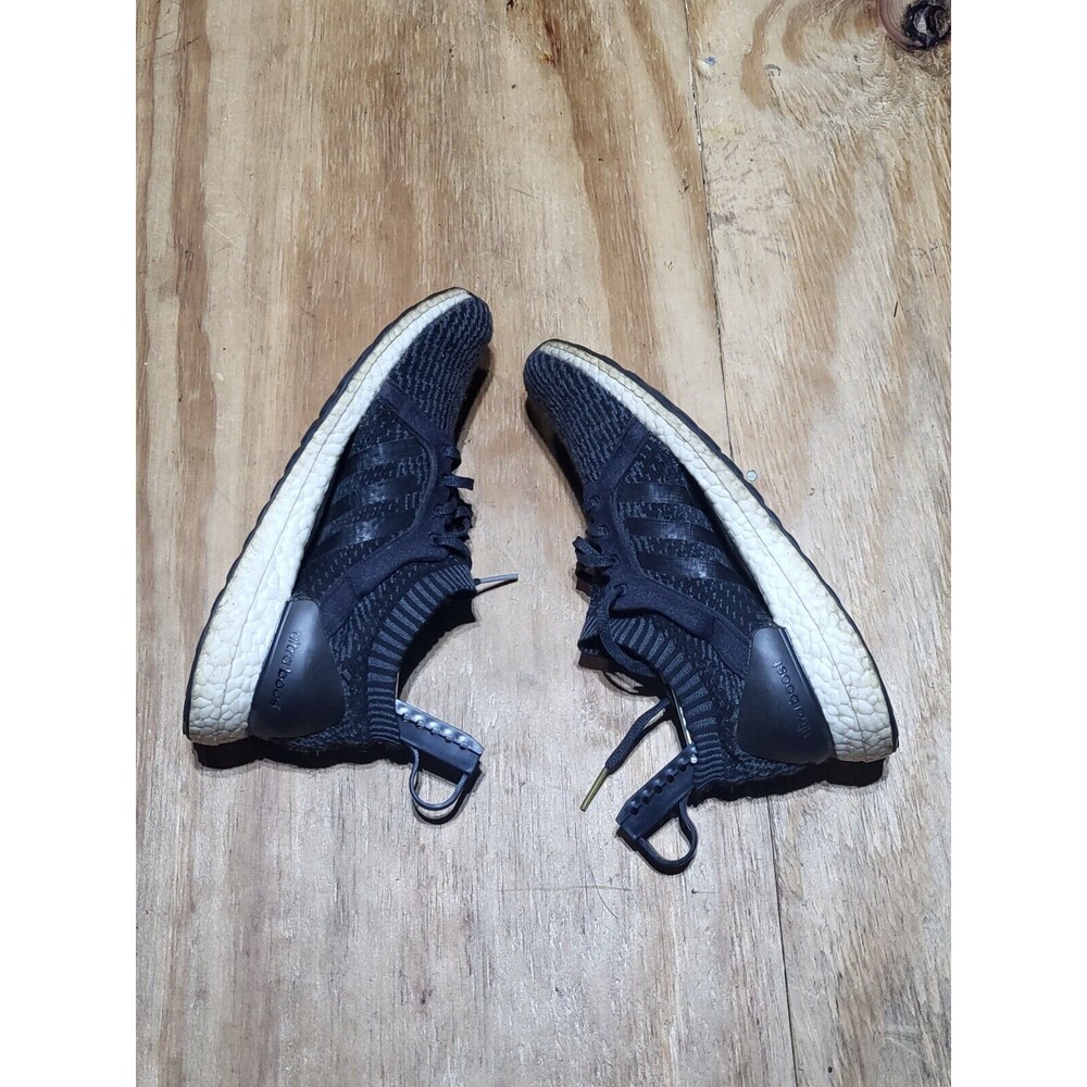 Adidas Ultra Boost Running Shoes Women 8.5 Black Gray Onix Primeknit Lightweight